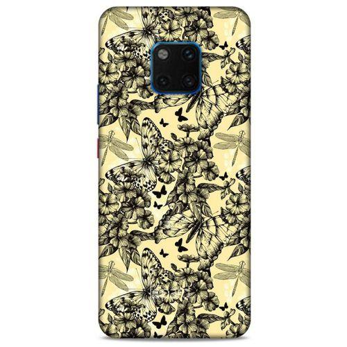Huawei Mate 20 Pro Kılıf Kelebek Etkisi (34) Slim Armor Kılıf Karışık Renkli