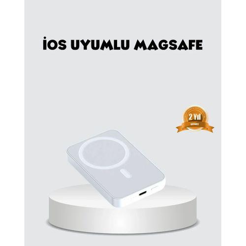 Magsafe Uyumlu Kablosuz Batarya – 27w Hızlı Şarj Destekli Kompakt Güç Bankası