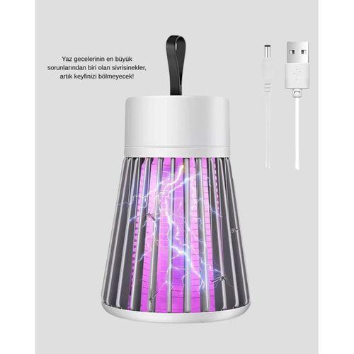 Şarjlı Mor Işıklı Sivrisinek Öldürücü Lamba – Sessiz Ve Kimyasal İçermez