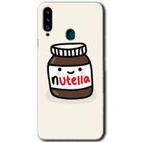 Samsung Galaxy A20s HD Baskılı Kılıf + 9D Tam Ekran Koruyucu - Nutella Aşkım