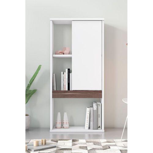 Ruum Store By Doğtaş Zein Kitaplık Kapaklı Ceviz Opak Beyaz