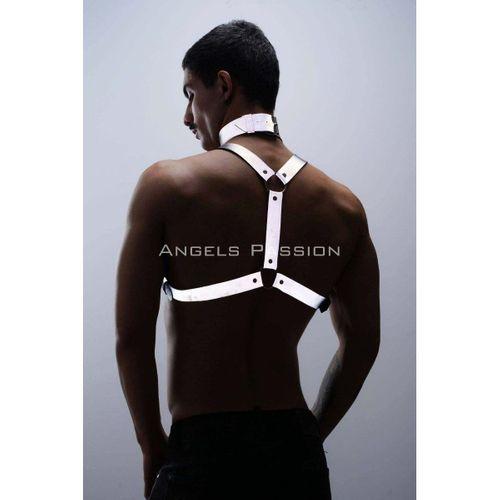 Karanlıkta Parlayan (reflektörlü) Choker Ve Göğüs Harness Takım, Clubwear - Brfm35