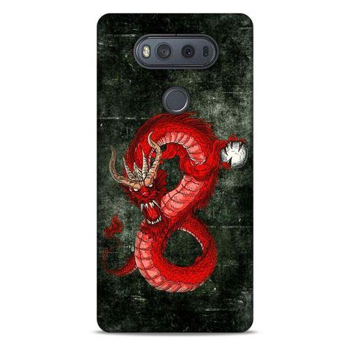 LG K61 Kılıf Dragons (23) Ultra Koruma Kılıfı Tatoo Kırmızı Ejderha