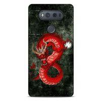 LG K61 Kılıf Dragons (23) Ultra Koruma Kılıfı Tatoo Kırmızı Ejderha