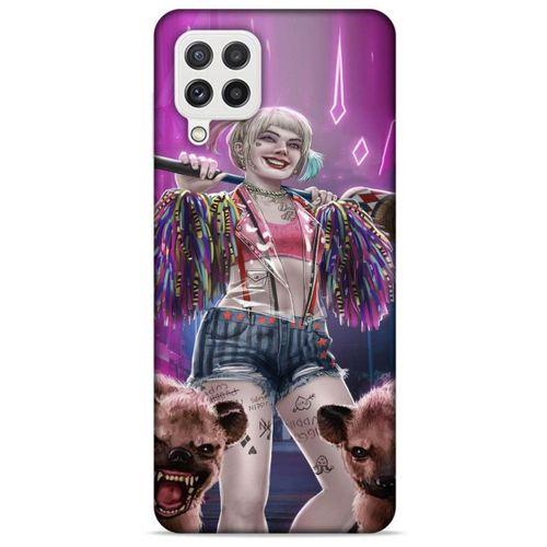 Samsung Galaxy A22 Uyumlu Kılıf Harley Quinn (35) Fit Design Kılıf Lavanta pembesi