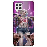 Samsung Galaxy A22 Uyumlu Kılıf Harley Quinn (35) Fit Design Kılıf Lavanta pembesi