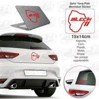 Bilecik İli 11 Plaka Kodu Memleket Yarış Pisti Kırmızı Sticker - Oto Araba Etiket, Aksesuar, Tuning