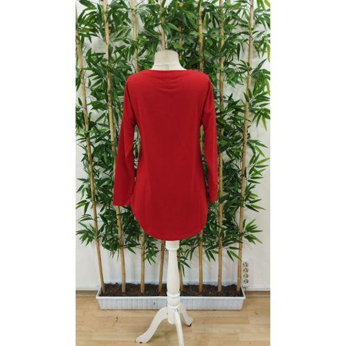 Kadın Uzun Kollu Yuvarlak Yaka Salaş Iki Iplik Bluz