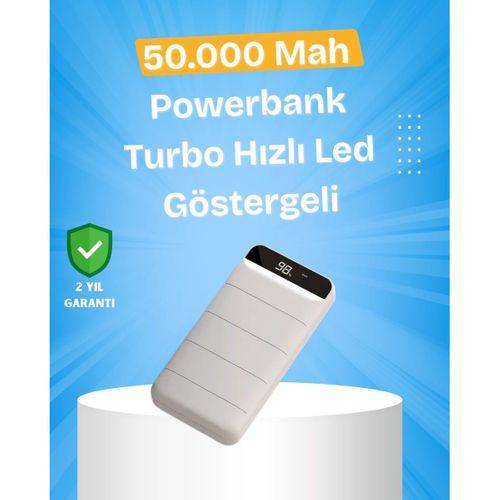 Çoklu Cihaz Uyumlu Led Ekranlı 50000 Mah Powerbank