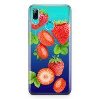 Huawei P Smart 2019 Kılıf Çilek Reçeli Arka Kapak Koruma Desenli Full Koruyucu