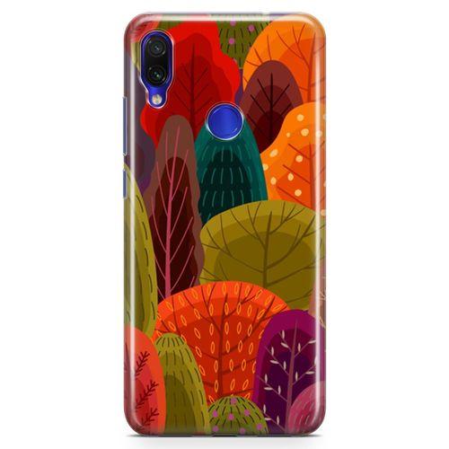 Xiaomi Redmi Note 7 Kılıf Renkli Orman Arka Kapak Koruma Desenli Full Koruyucu