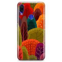 Xiaomi Redmi Note 7 Kılıf Renkli Orman Arka Kapak Koruma Desenli Full Koruyucu