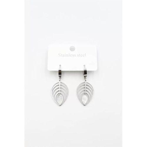 Sedef Yaprak Küpe - Gümüş