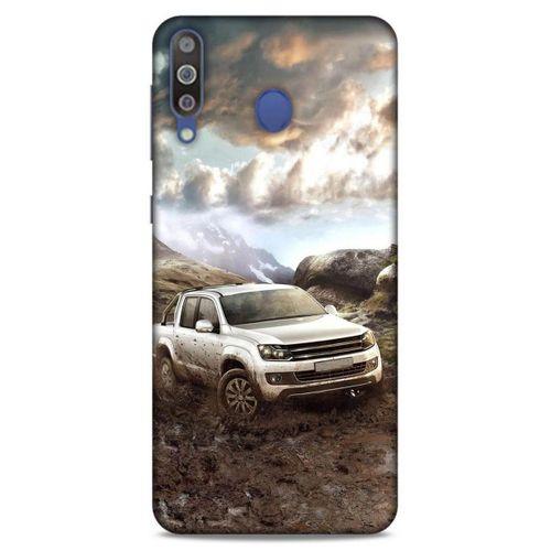 Lopard Samsung Galaxy M30 Uyumlu Kılıf PickUpX (38) Neo Hybrid Kılıf Gri Amarok