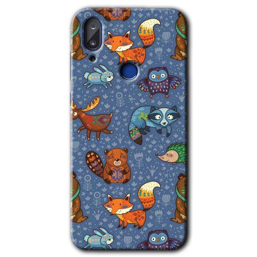 Vestel E5 Kılıf HD Desen Baskılı Arka Kapak+Temperli Cam - Animals Funny