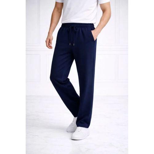 Erkek Düz Paça Beli Lastikli İpli Günlük Spor Eşofman Altı Rahat Fit - Lacivert