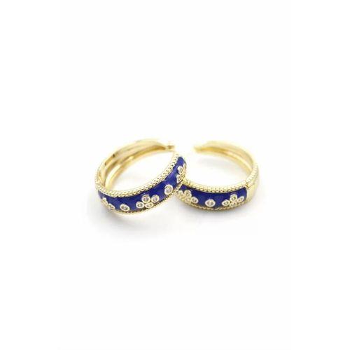 Mineli Vc Yonca Küpe - Mavi