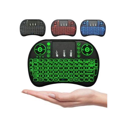 Smart Tv Box Ps3 Uyumlu Kablosuz Dokunmatik Işıklı Şarjlı Touchpadli Mini Q Klavye