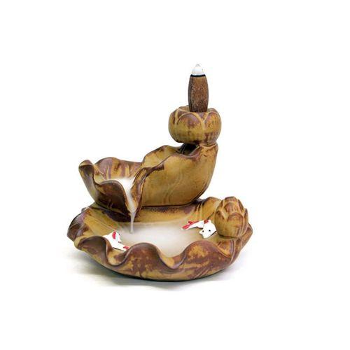 Seramik Dekoratif Şelale Geri Akışlı Tütsülük