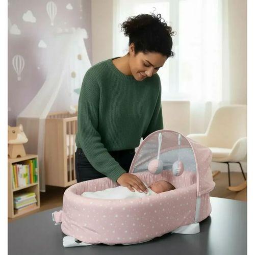 Taşınabilir Portatif Bebek Yatağı,sırt Çantasına Dönüşebilen Portatif Bebek Beşiği (pembe)