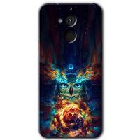 General Mobile GM 8 HD Baskılı Kılıf + 9D Tam Ekran Koruyucu - Ballı Baykuş