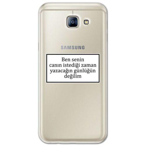 Galaxy A8 2016 Kılıf HD Yazı Baskılı Silikon Arka Kapak - Yazı 10