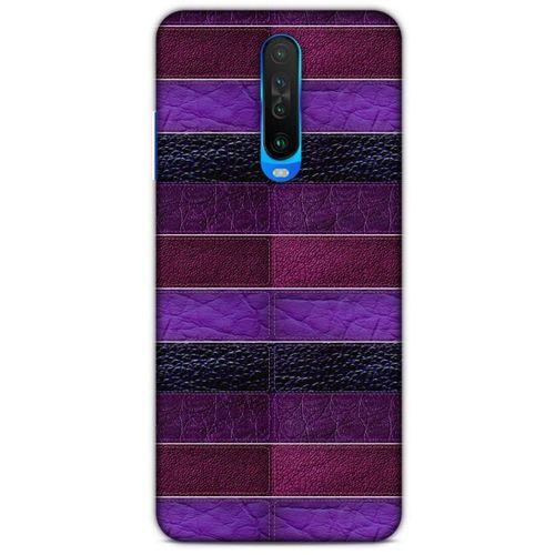 Xiaomi Poco X2 Kılıf Patchwork (14) Lansman Kılıf Mor Bordo