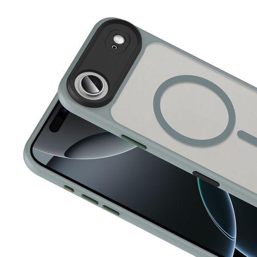 Apple iPhone 17 Air Kılıf Mat Arka Yüzey Wireless Şarj Özellikli Zore Flet M-safe Kapak