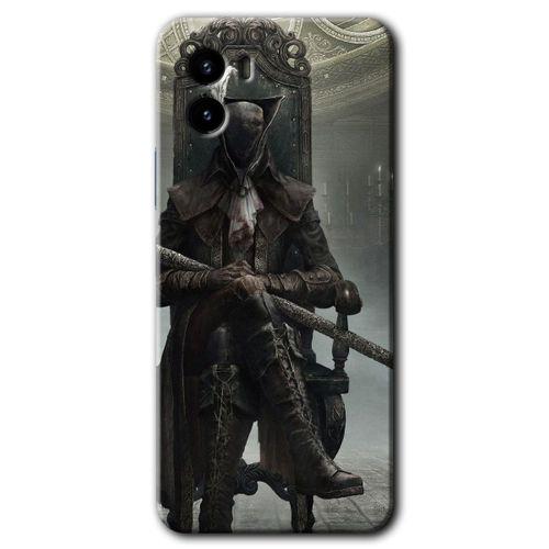 Vivo Y15s Kılıf HD Desen Baskılı Arka Kapak - Bloodborne Hunters + Kırılmaz Cam