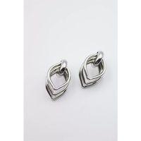 Metal Halka Küpe - Gümüş