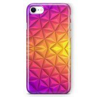 Apple iPhone SE 2020 Kılıf Elmas Rainbow Arka Kapak Koruma Desenli Full Koruyucu