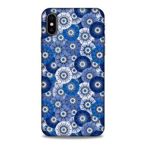 Apple iPhone XS Uyumlu Kılıf Mavi Delisi (37) Silicone Cover Daireler