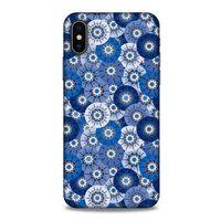 Apple iPhone XS Uyumlu Kılıf Mavi Delisi (37) Silicone Cover Daireler