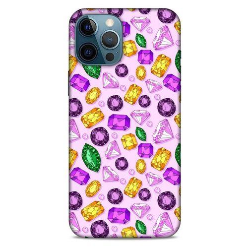 Apple iPhone 12 Pro Max Kılıf Baskılı Özel Seri Taşlı (50) Shockproof Kılıf