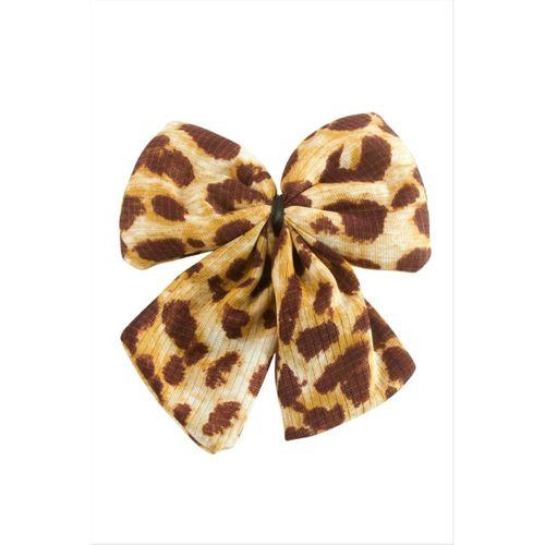 Leopar Desenli Fiyong Otomatik Toka 14 cm