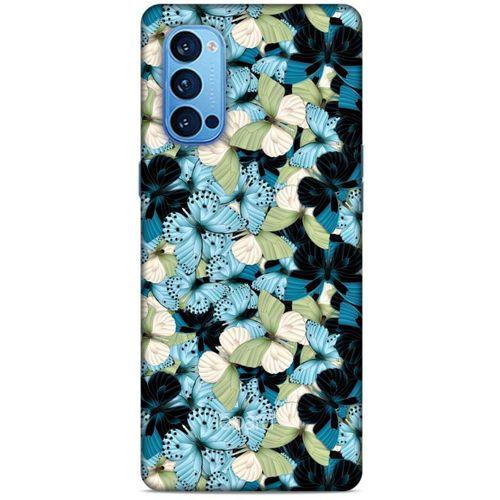 Oppo Reno 4 Pro Kılıf Kelebek Etkisi (26) Tpu Silikon Kılıf Sarı Kırmızı