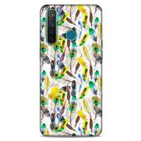 Oppo Realme 5 Pro Kılıf Desenli Özel Seri Tüyler (5) Koruma Kabı