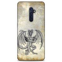 Lopard Oppo Reno 2 Uyumlu Kılıf Tattoo's (30) Silicone Case Şeytan Ejderha