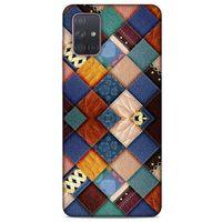 Samsung Galaxy A71 Kılıf Patchwork (31) TPU Kılıf Karışık Renkli