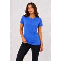 Basic Tişört Bisiklet Yaka Kısa Kol Günlük Yazlık Slim Fit T-Shirt - Mavi