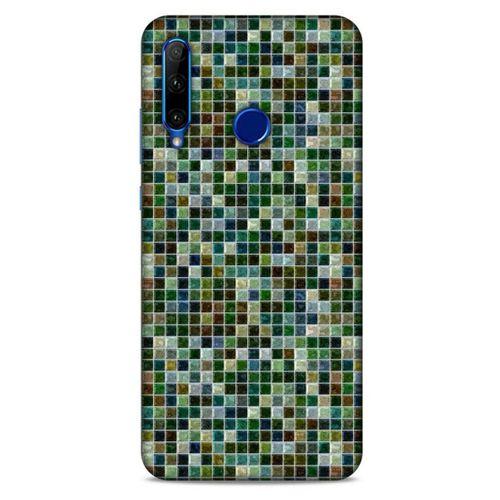 Mermer Desenli (29) Tema Arka Koruma Kılıfı Haki Huawei Y6P Kılıf