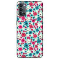 Lopard Oppo Reno 4 Uyumlu Kılıf Kediler (3) Kapak Çiçek ve Kedi
