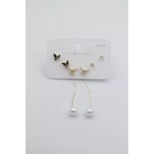 Çoklu Set Küpe - Altın