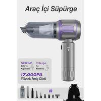 Kablosuz Taşınabilir Araç İçi El Süpürgesi 17000pa Güçlü Vakum 4’ü 1 Arada Çok Amaçlı Temizlik