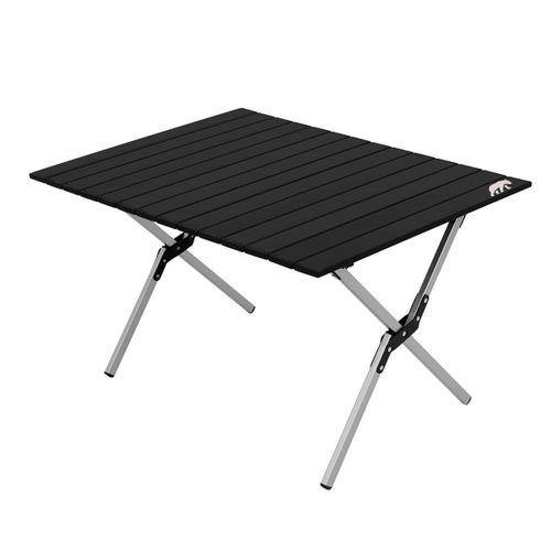 Kamp Ayısı® Alüminyum Katlanabilir Large Kamp ve Piknik Masası, Çantalı, Siyah