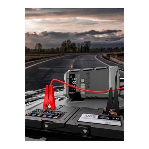 Şarjlı 12.000 Mah Taşınabilir Çanta Araç Akü Şarj Takviyeli Işıklı Hava Kompresörü Powerbankli