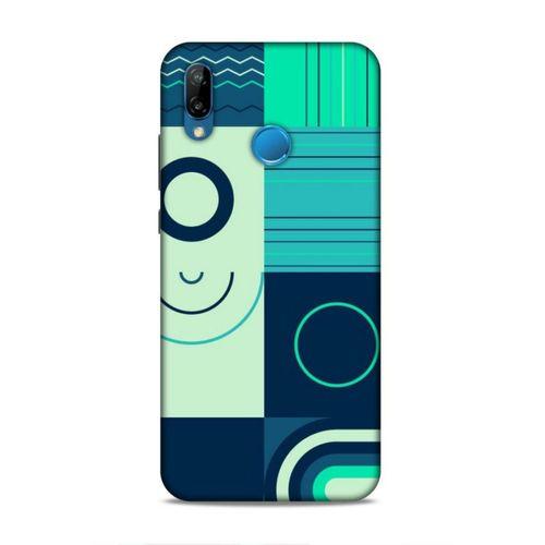 Huawei P20 Lite Uyumlu Kılıf Insomnia (10) Full Koruma Kılıfı Yeşil Lacivert