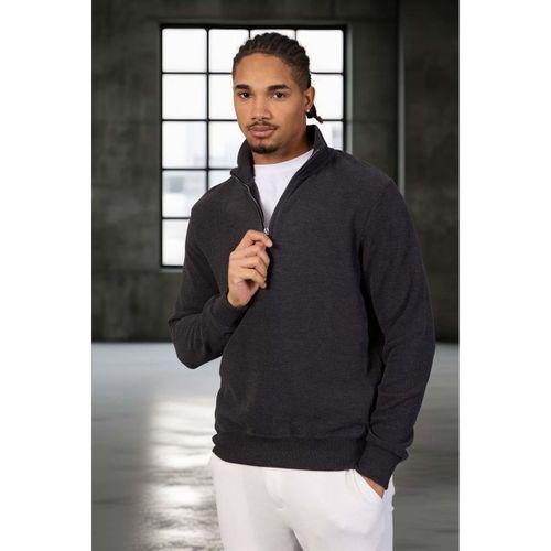 Lars Selanik Örme Kumaş Yarım Fermuar Erkek Sweatshirt - Antrasit