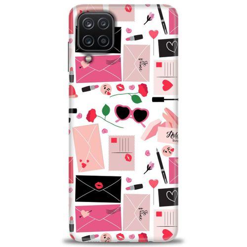 Samsung Galaxy A12 Kılıf HD Baskılı Kılıf - Je Taime + Tam Ekran Koruyucu