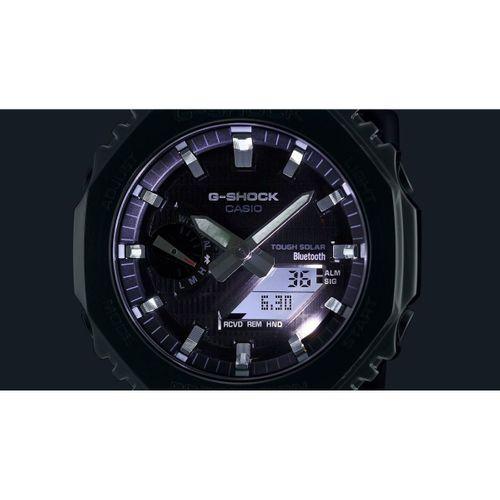 Casio GBM-2100A-2BDR Quartz Analog/Dijital Silikon Siyah 20 ATM 44 mm Erkek Kol Saati
